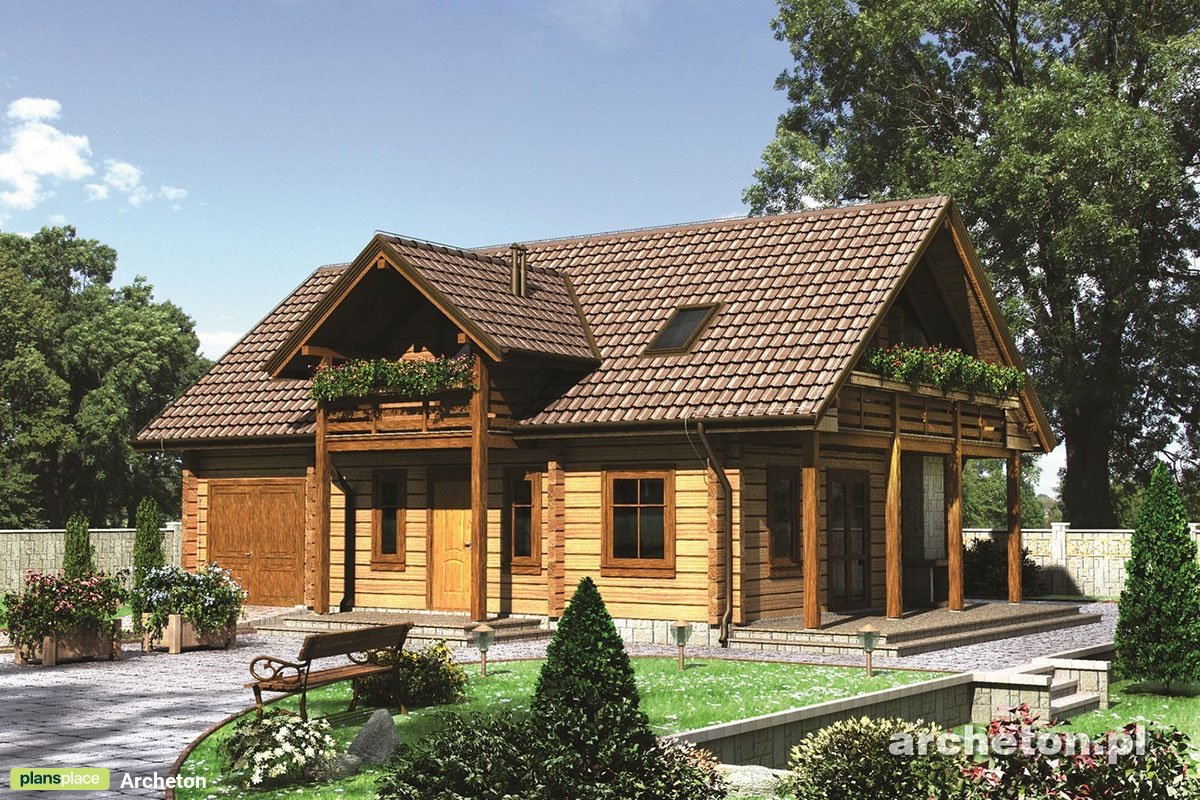 Log Home Plan with 3 Bedrooms and 2-Sided Fireplace - 80251R