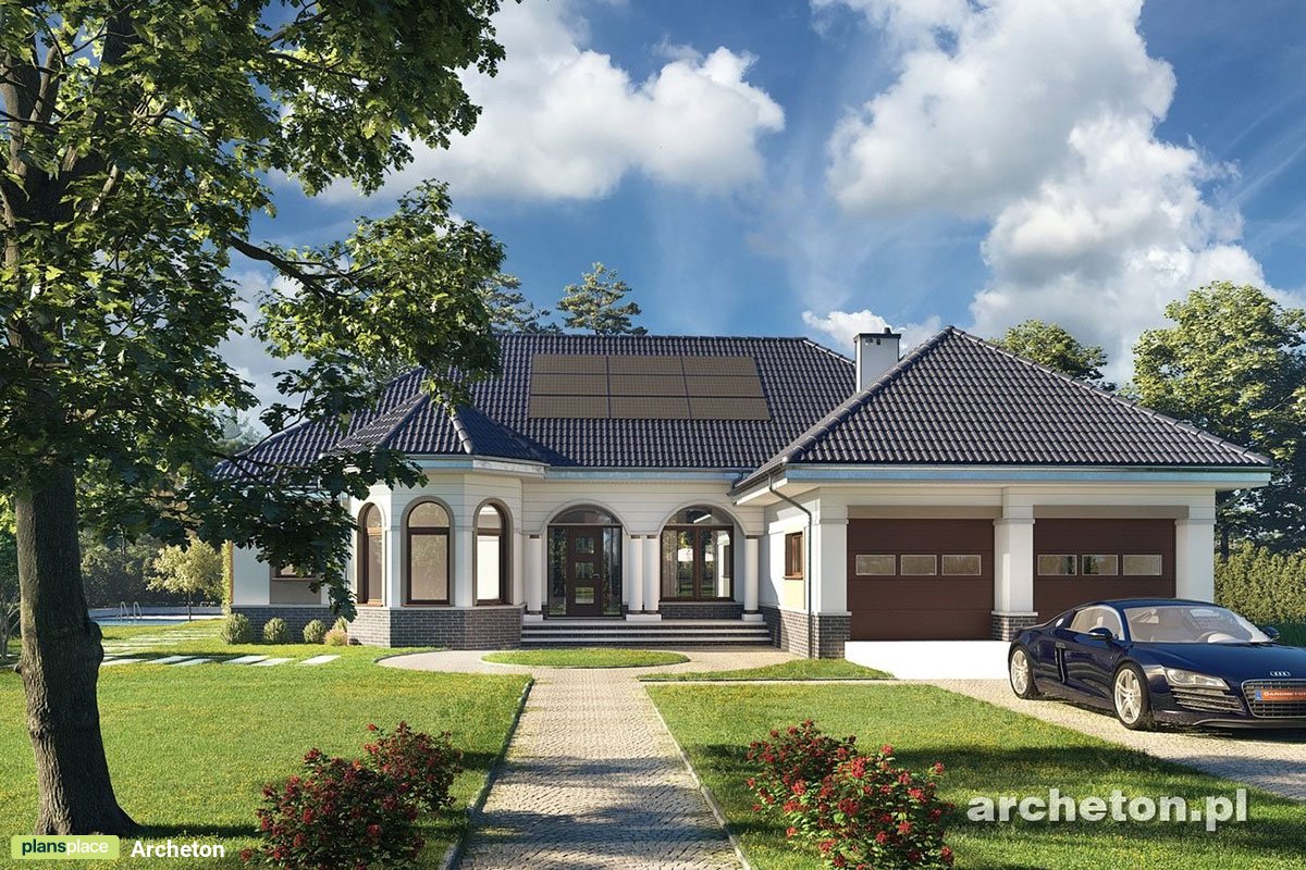 3-Bedroom, 1600 Sq Ft European House Plan with 2-Car Garage - 66640R