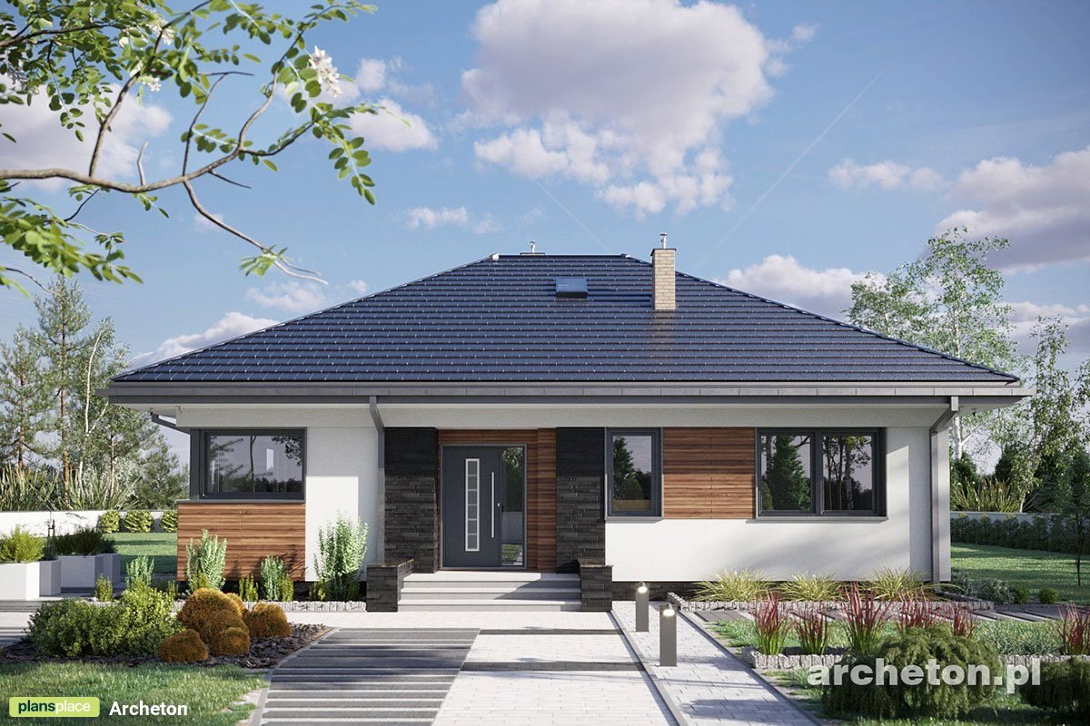 1-Story European Hip Roof House Plan with 3 Bedrooms - 42190R - 3