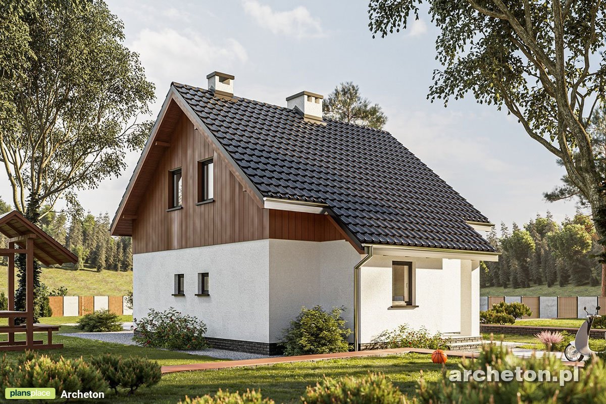 1000 Sq Ft Gable Roof House Plan with 2 Bedrooms and 2 Baths