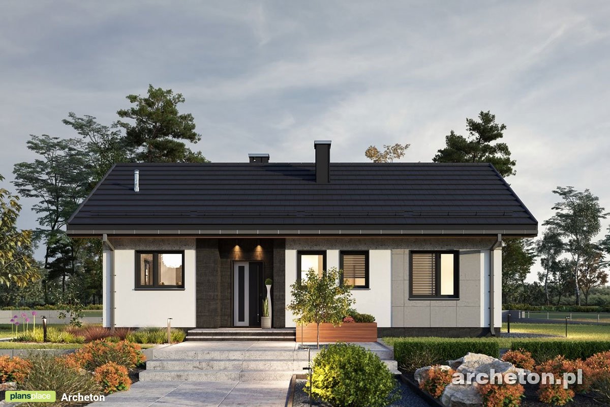 Small European House Plan with 3 Bedrooms and 1 Bath - 13834R