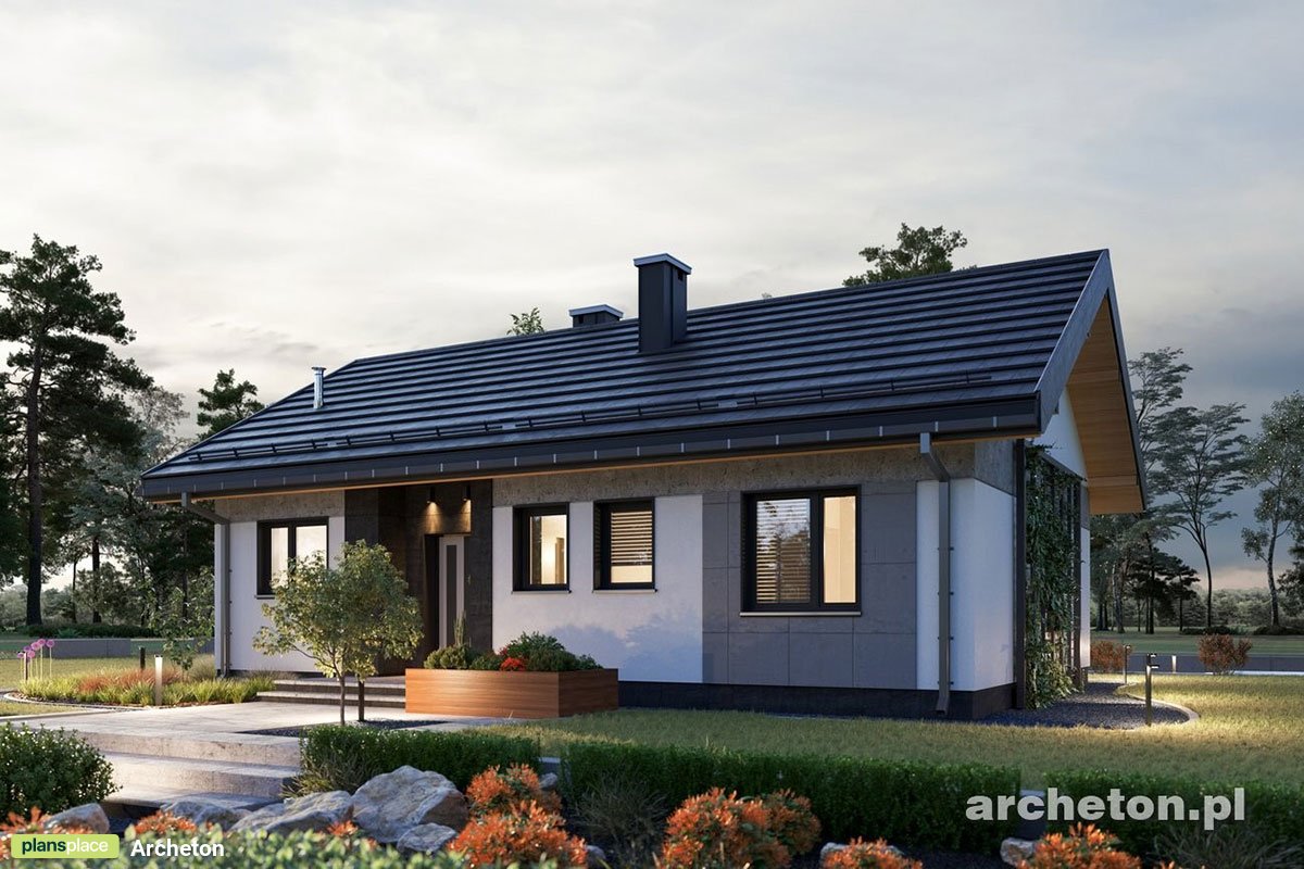 Small European House Plan with 3 Bedrooms and 1 Bath - 13834R - 3