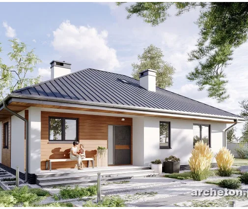 Thumbnail 1 – Home Plan with Fireplace in center of House
