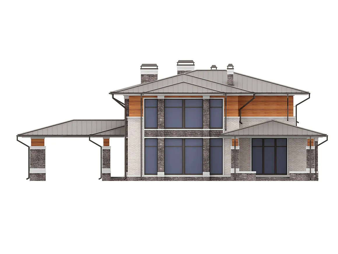 House Plan: 3646 ft², 2 Stories, 5 Beds, Home Office, 4 Baths, Open Floor Plan, Carport