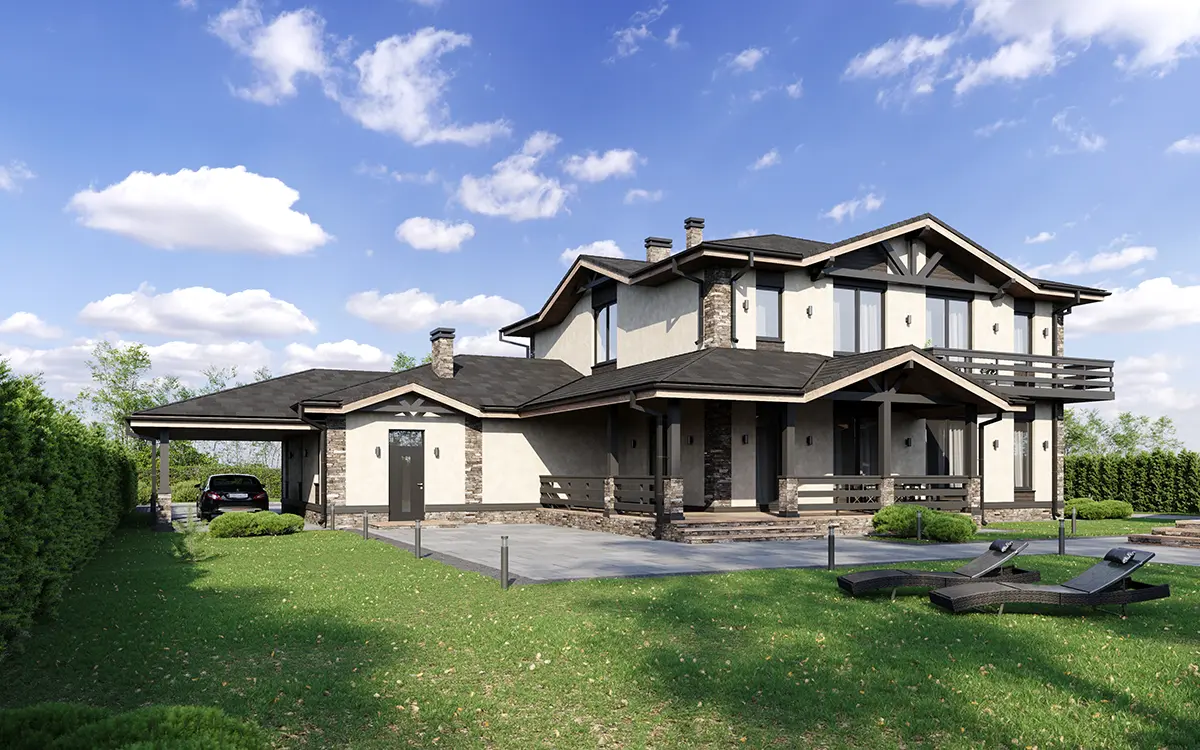 House Plan: 3139 ft², 2 Stories, 4 Beds, Home Office, 3 Baths, Open Floor Plan, Carport