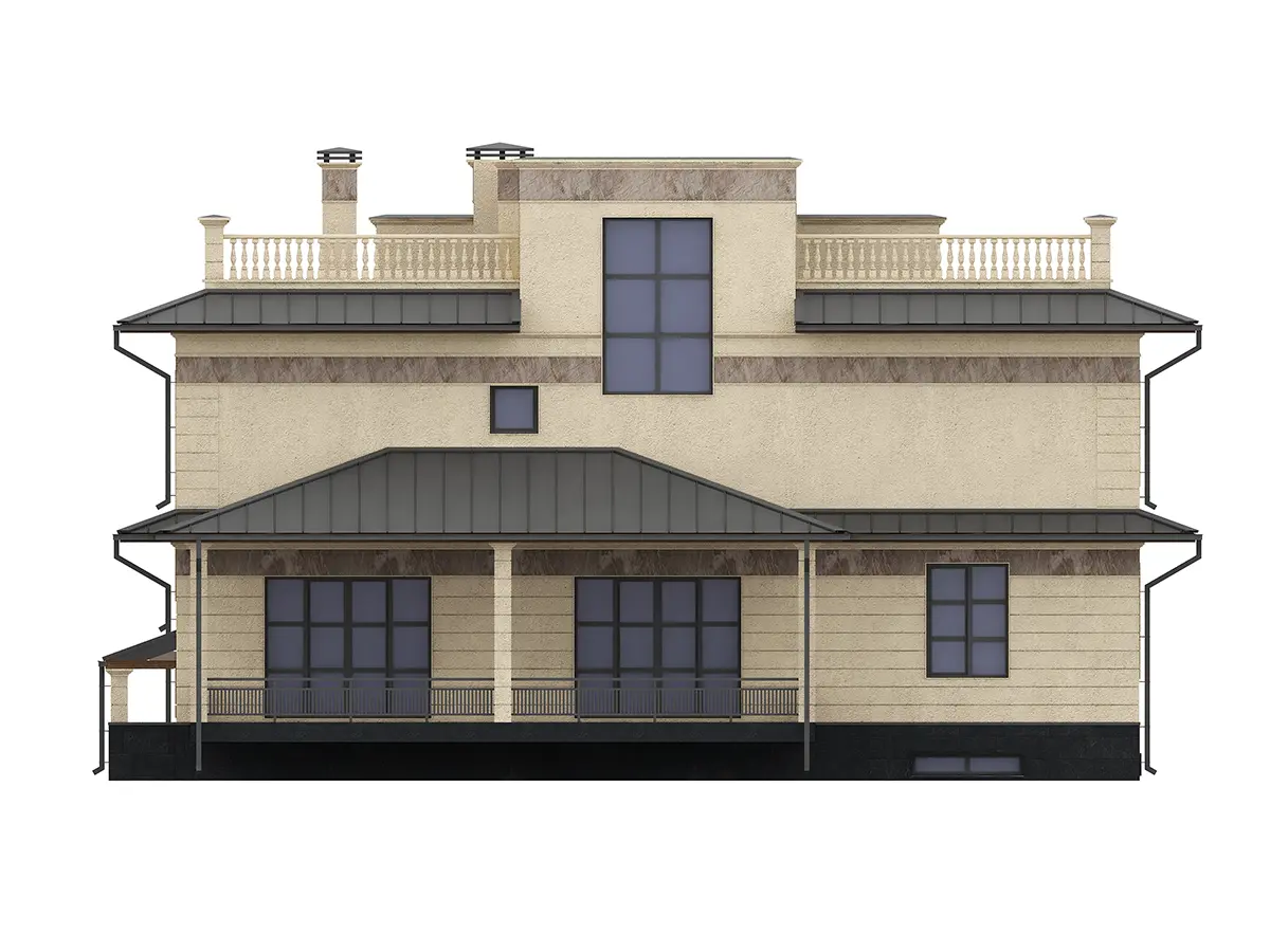 House Plan: 3766 ft², 3 Stories + Basement, 6 Beds, Home Office, 4.5 Baths