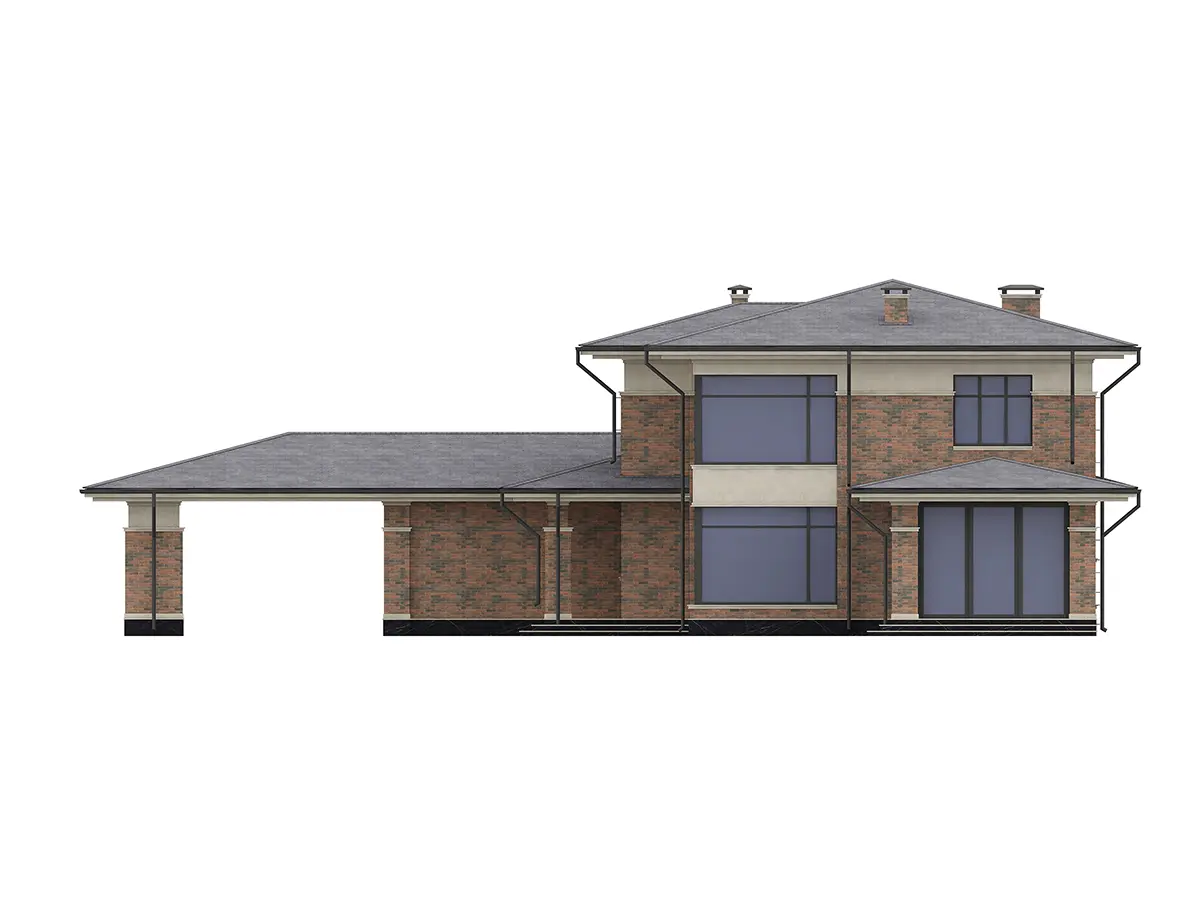 House Plan: 3373 ft², 2 Stories, 4 Beds, 2.5 Baths, Open Floor Plan, Carport