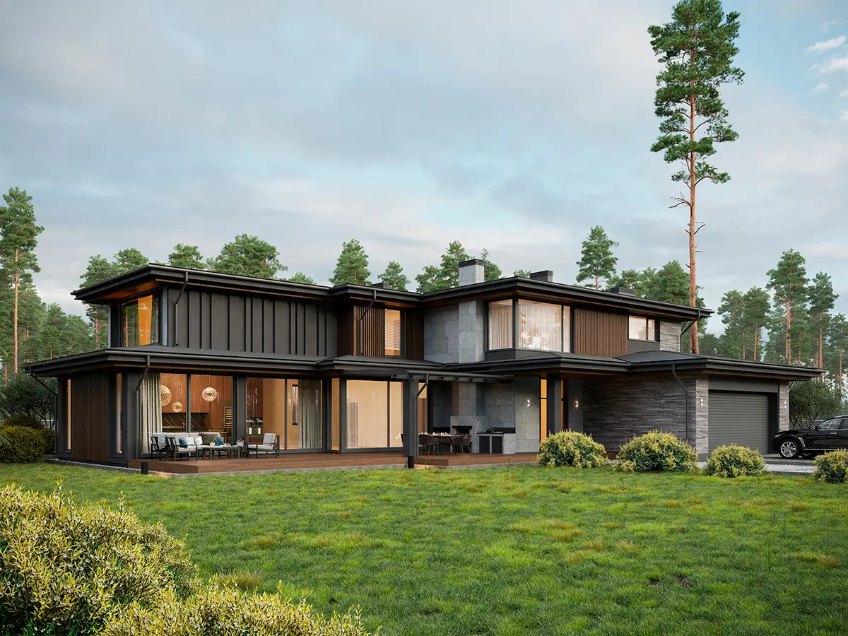 House Plan: 4011 ft², 2 Stories, 4 Beds, Home Office, 4 Baths, Open Floor Plan, 2-Car Garage