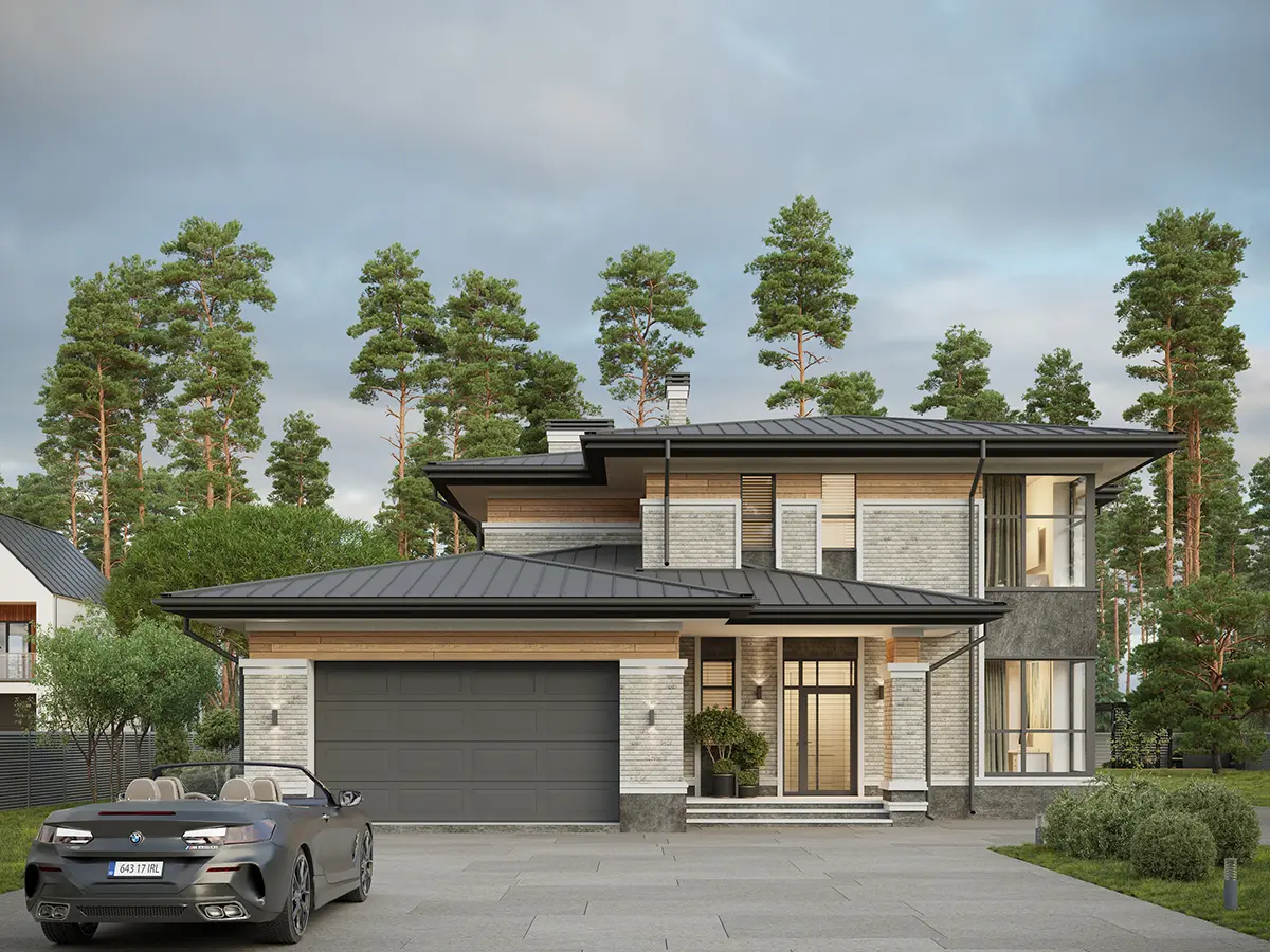 House Plan: 2169 ft², 2 Stories, 3 Beds, 3 Baths, Open Floor Plan, 2-Car Garage