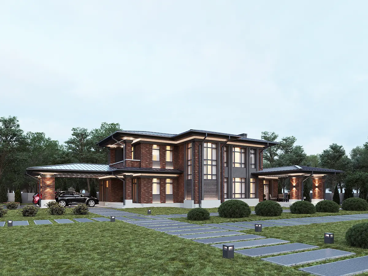 House Plan: 2269 ft², 2 Stories, 3 Beds, 4 Baths, Open Floor Plan, Carport
