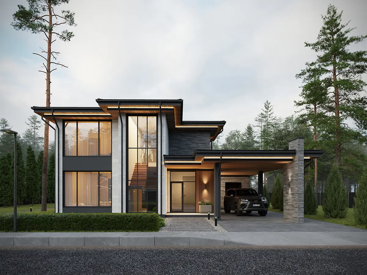 House Plan: 1919 ft², 2 Stories, 4 Beds, 3 Baths, Open Floor Plan, Carport