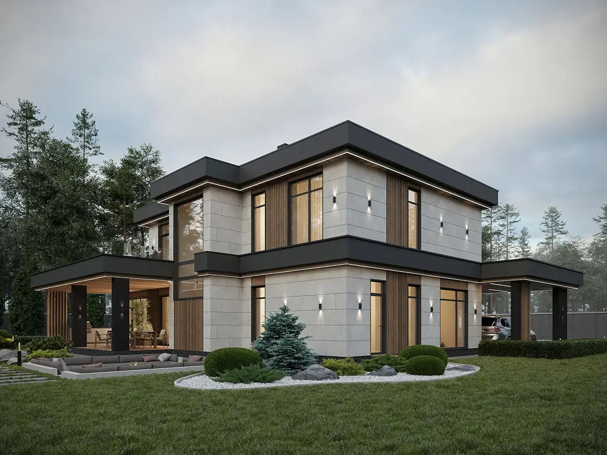 House Plan: 2447 ft², 2 Stories, 4 Beds, Home Office, 3 Baths, Open Floor Plan, Carport