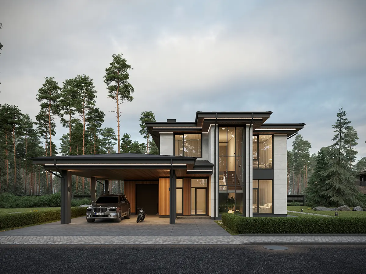 House Plan: 2168 ft², 2 Stories, 4 Beds, 3 Baths, Open Floor Plan, Carport