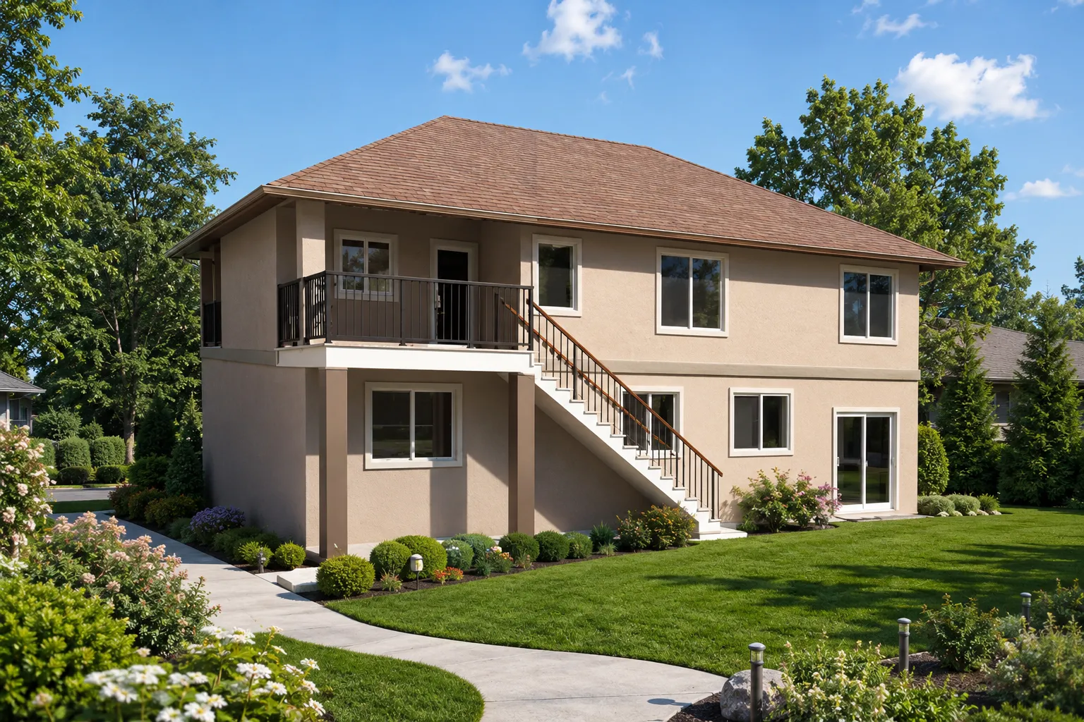 2-Story House Plan 2664 ft²: 5 Beds, Home Office, 4 Baths, Open Floor Plan, 2-Car Garage
