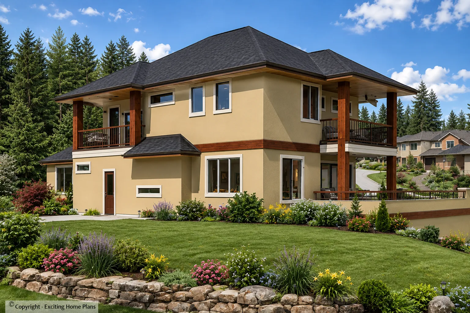 2-Story House Plan with Basement 2519 ft²: 4 Beds, 4 Baths, Open Floor Plan, 2-Car Garage