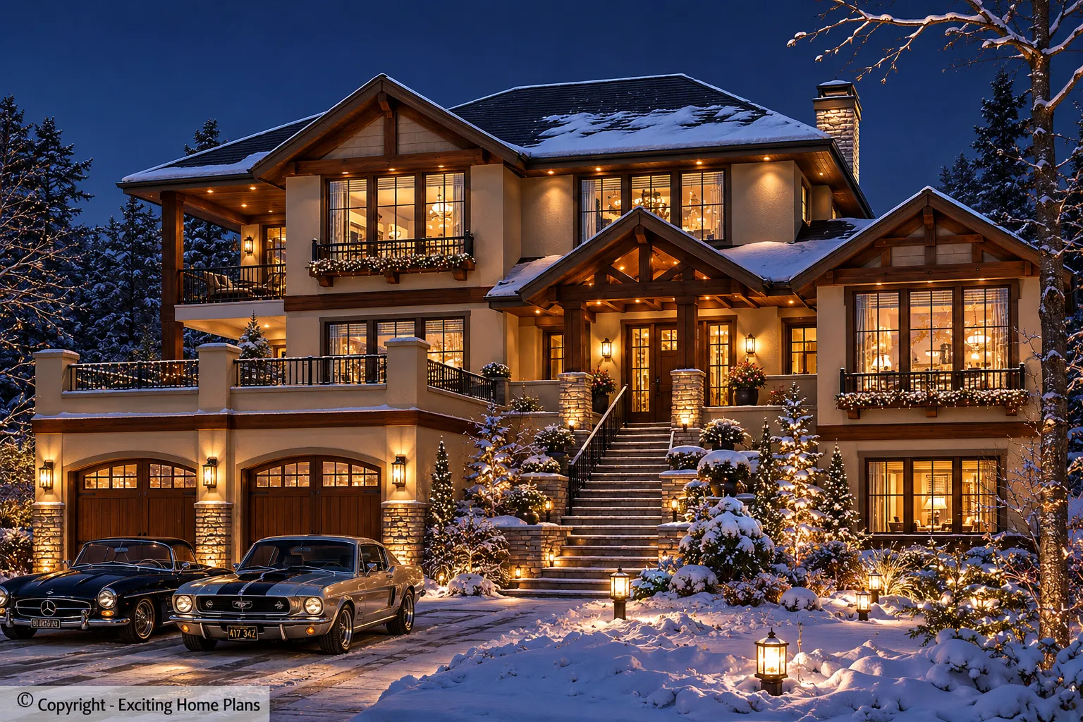 2-Story House Plan with Basement 2519 ft²: 4 Beds, 4 Baths, Open Floor Plan, 2-Car Garage