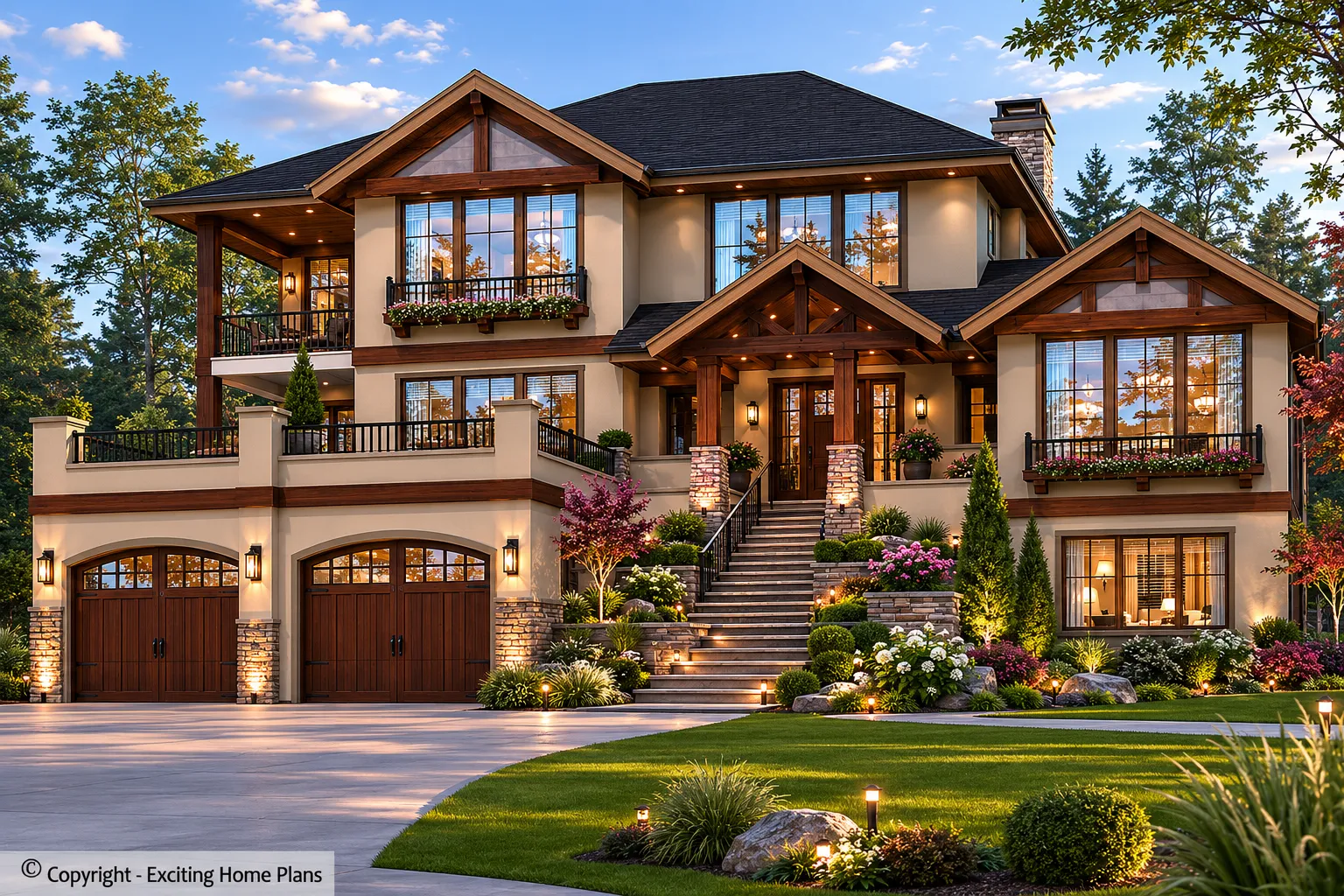 2-Story House Plan with Basement 2519 ft²: 4 Beds, 4 Baths, Open Floor Plan, 2-Car Garage