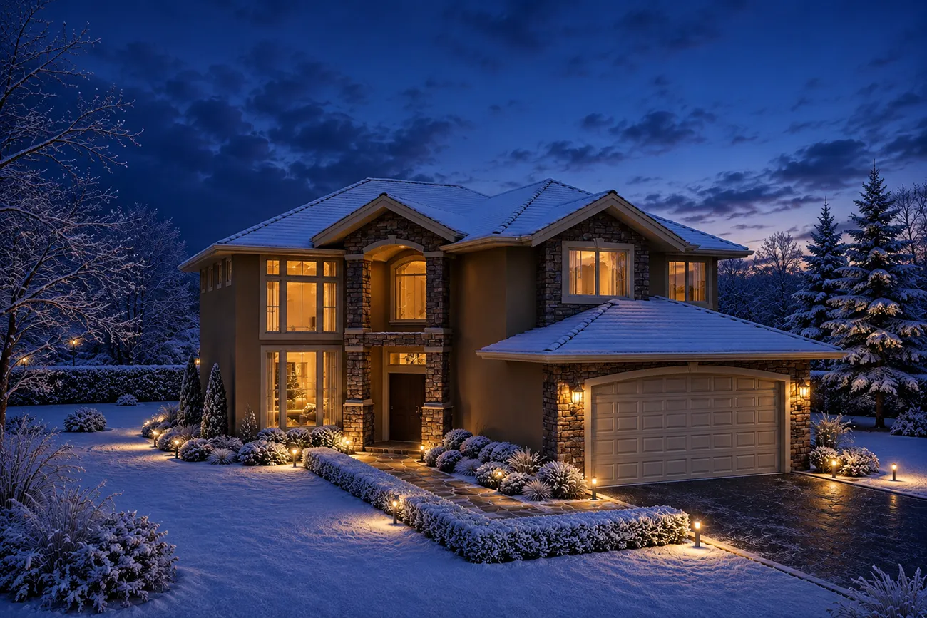 2-Story House Plan with Basement 2285 ft²: 4 Beds, Home Office, 3.5 Baths, Open Floor Plan, 2-Car Garage