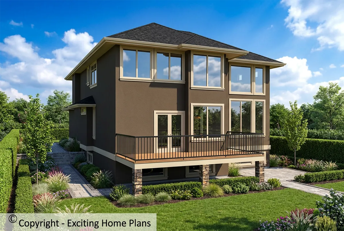 2-Story House Plan with Basement 2285 ft²: 4 Beds, Home Office, 3.5 Baths, Open Floor Plan, 2-Car Garage