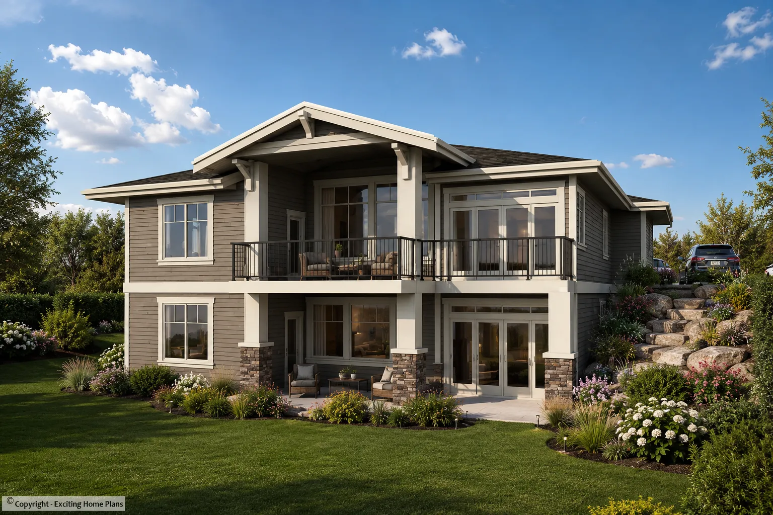 1-Story House Plan with Basement 1675 ft²: 3 Beds, Home Office, 3 Baths, Open Floor Plan, 2-Car Garage