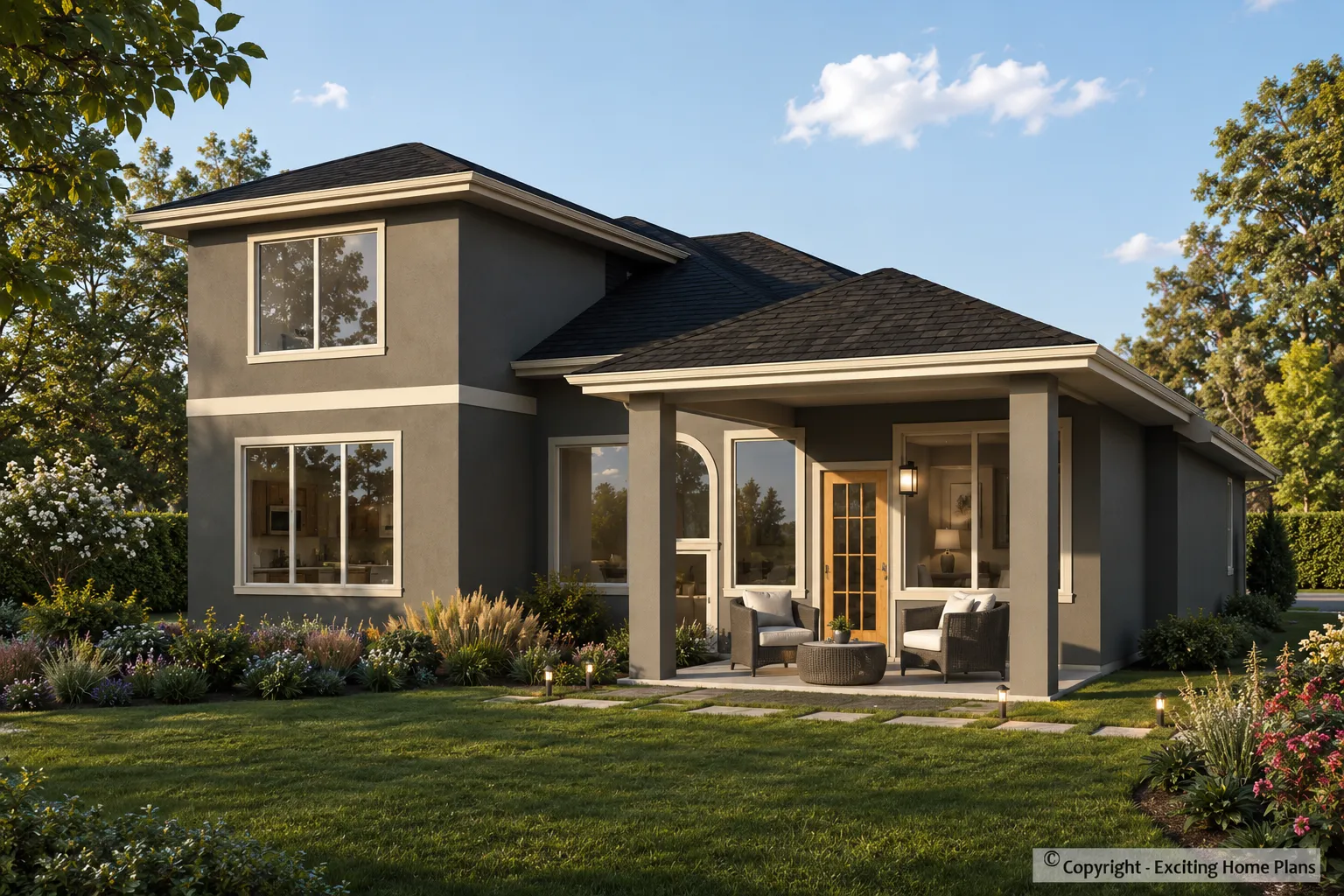 2-Story House Plan 2509 ft²: 3 Beds, Home Office, 3 Baths, Open Floor Plan, 2-Car Garage
