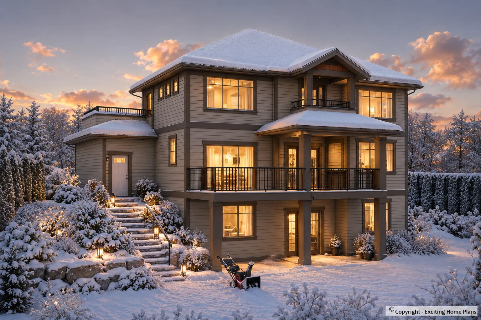 2-Story House Plan with Basement 2186 ft²: 5 Beds, 4.5 Baths, Open Floor Plan, 2-Car Garage
