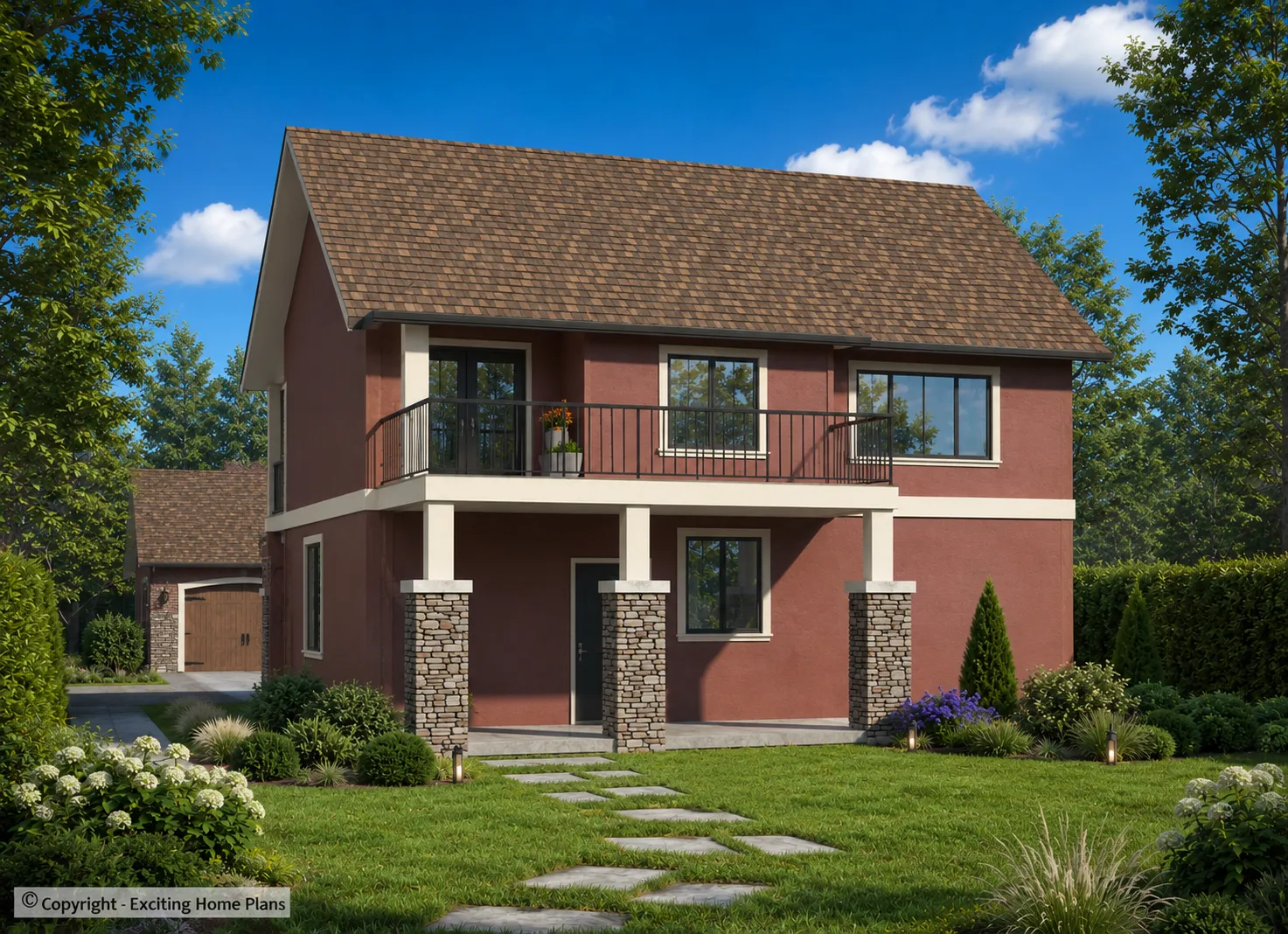 2-Story House Plan 2359 ft²: 4 Beds, 3 Baths, Open Floor Plan, 2-Car Garage