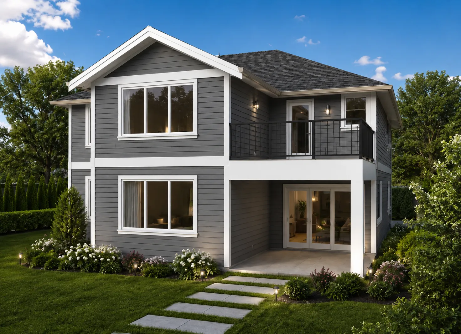 2-Story House Plan 2491 ft²: 4 Beds, Home Office, 3 Baths, Open Floor Plan, 2-Car Garage