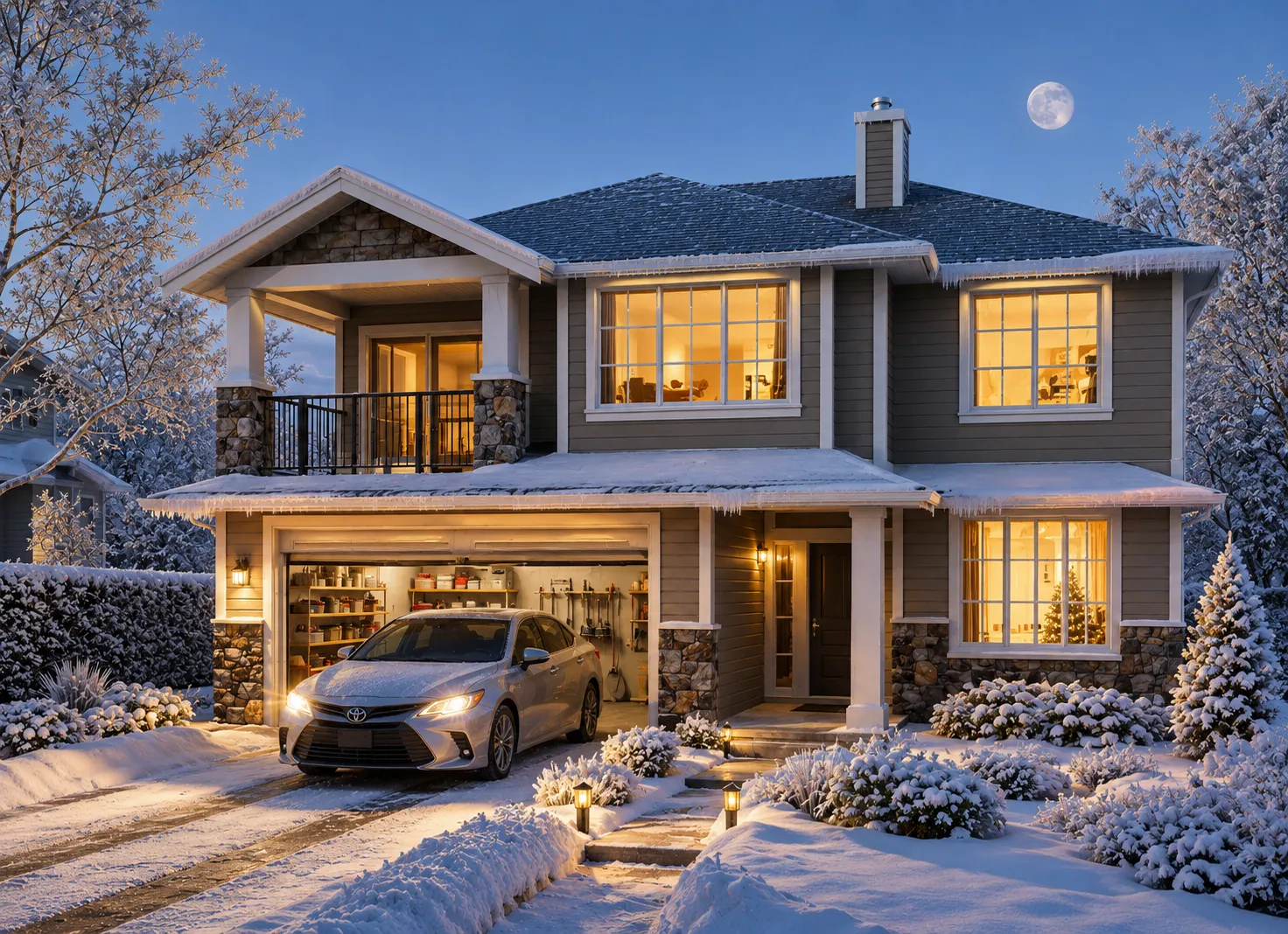 2-Story House Plan 2491 ft²: 4 Beds, Home Office, 3 Baths, Open Floor Plan, 2-Car Garage