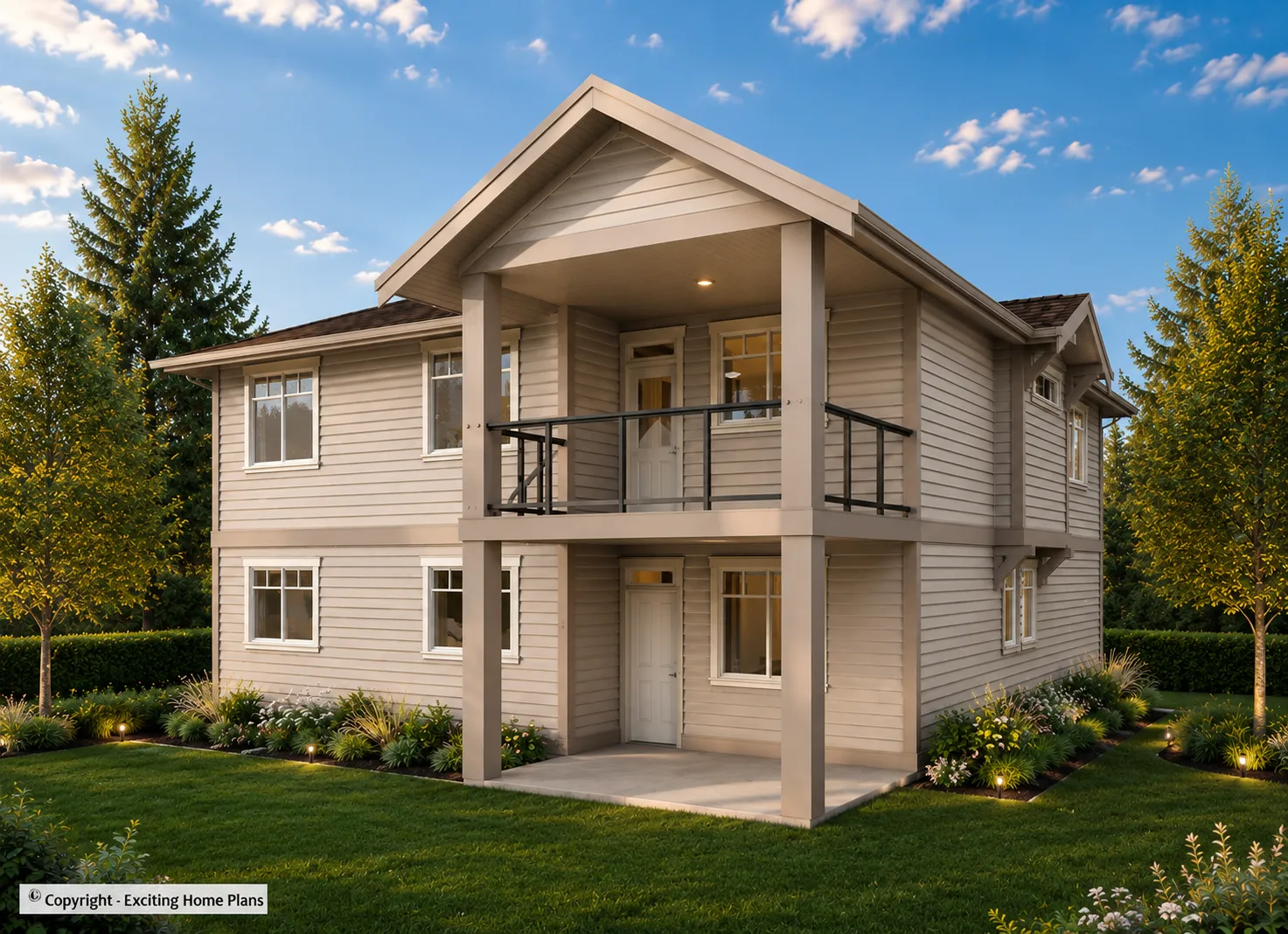 2-Story House Plan 2238 ft²: 4 Beds, 3 Baths, Open Floor Plan, 2-Car Garage