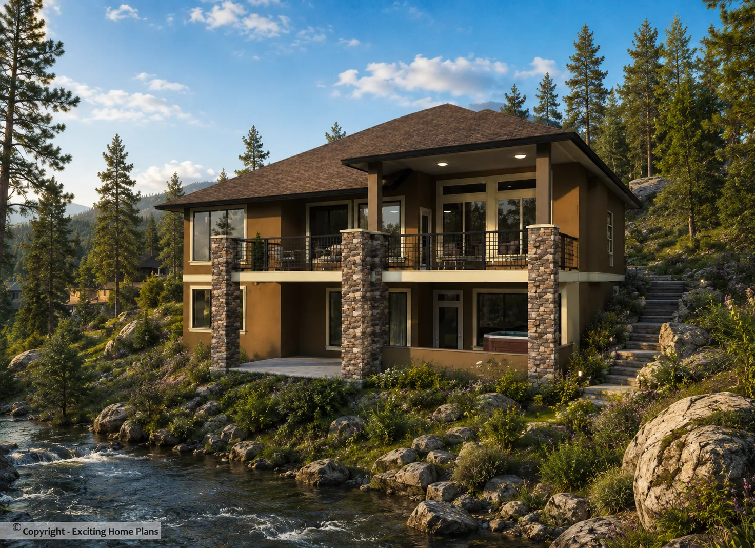 1-Story House Plan with Basement 2299 ft²: 5 Beds, Home Office, 3 Baths, Open Floor Plan, 3-Car Garage