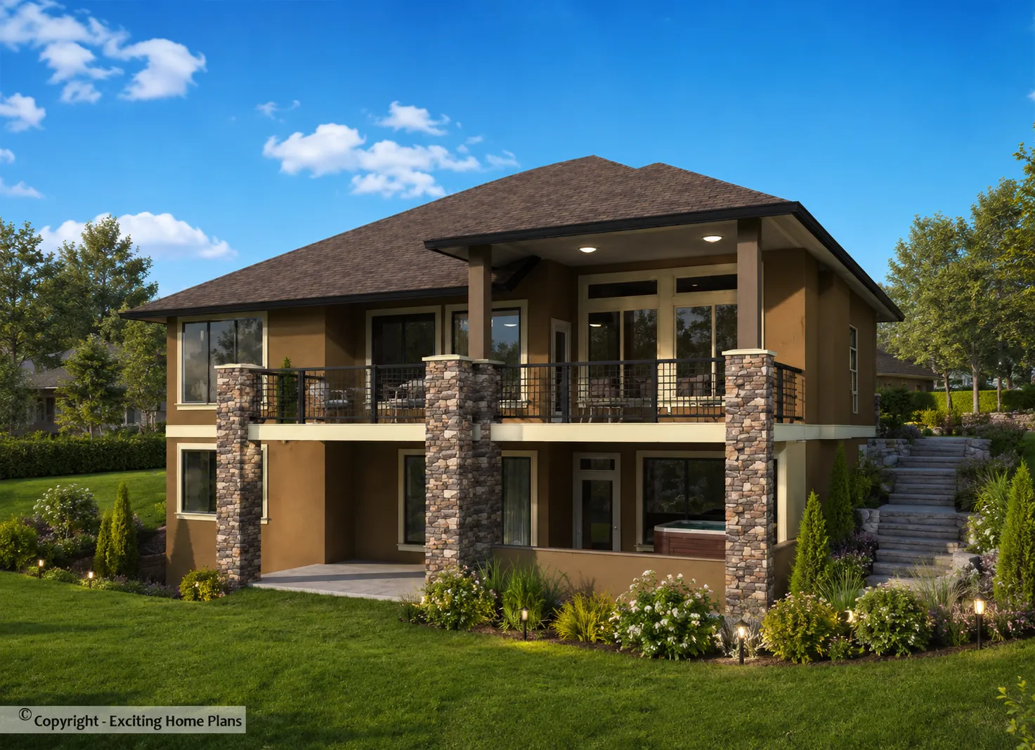 1-Story House Plan with Basement 2299 ft²: 5 Beds, Home Office, 3 Baths, Open Floor Plan, 3-Car Garage