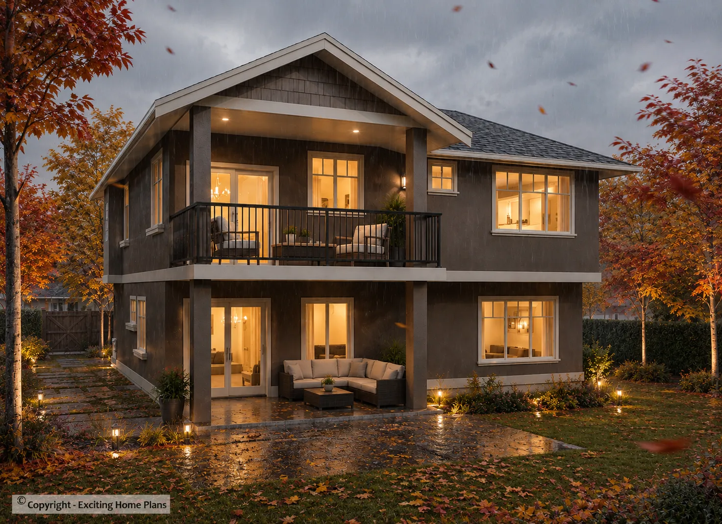 2-Story House Plan 2144 ft²: 3 Beds, 3 Baths, 2-Car Garage