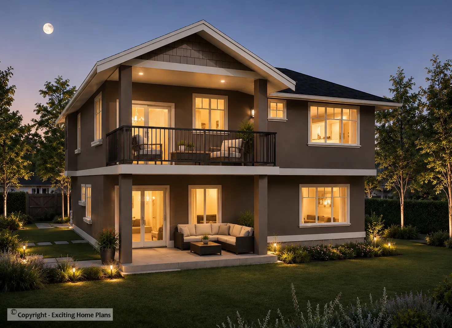 2-Story House Plan 2144 ft²: 3 Beds, 3 Baths, 2-Car Garage