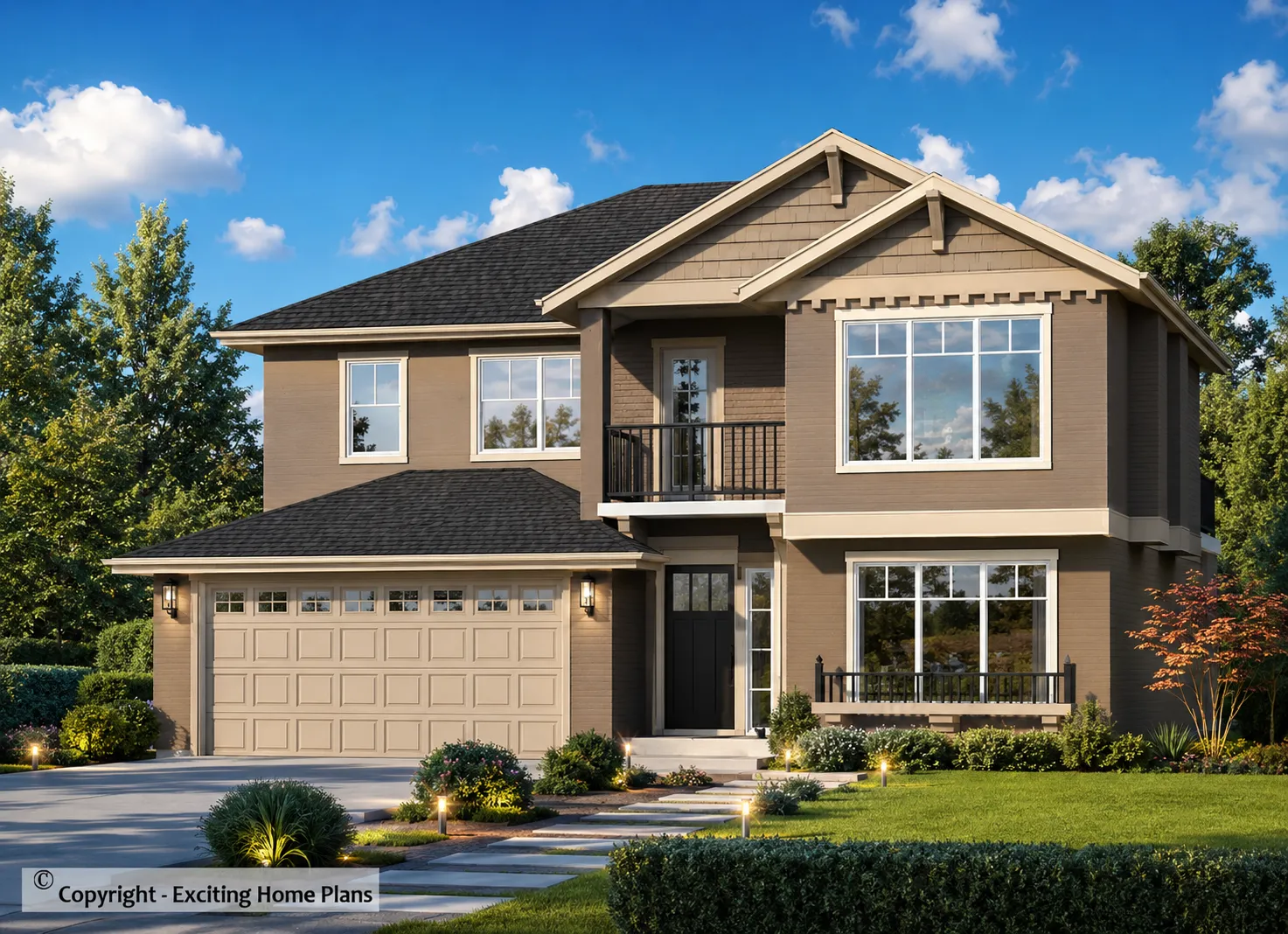 2-Story House Plan 2347 ft²: 4 Beds, 3 Baths, Open Floor Plan, 2-Car Garage