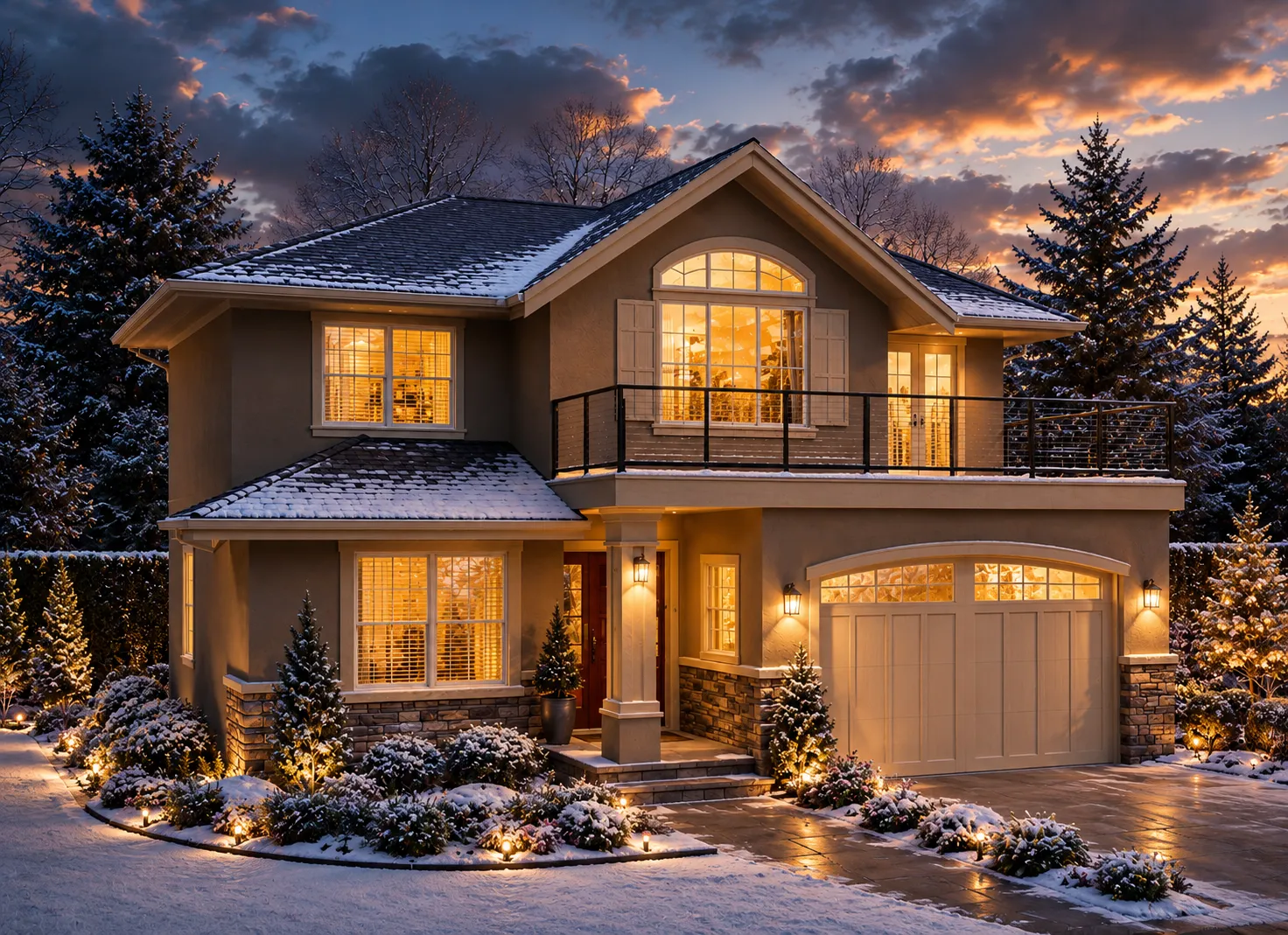 2-Story House Plan 2209 ft²: 4 Beds, Home Office, 3 Baths, Open Floor Plan, 2-Car Garage