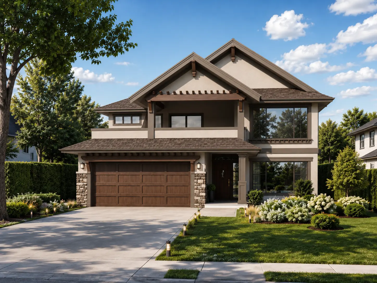 2-Story House Plan 2369 ft²: 5 Beds, Home Office, 4 Baths, Open Floor Plan, 2-Car Garage