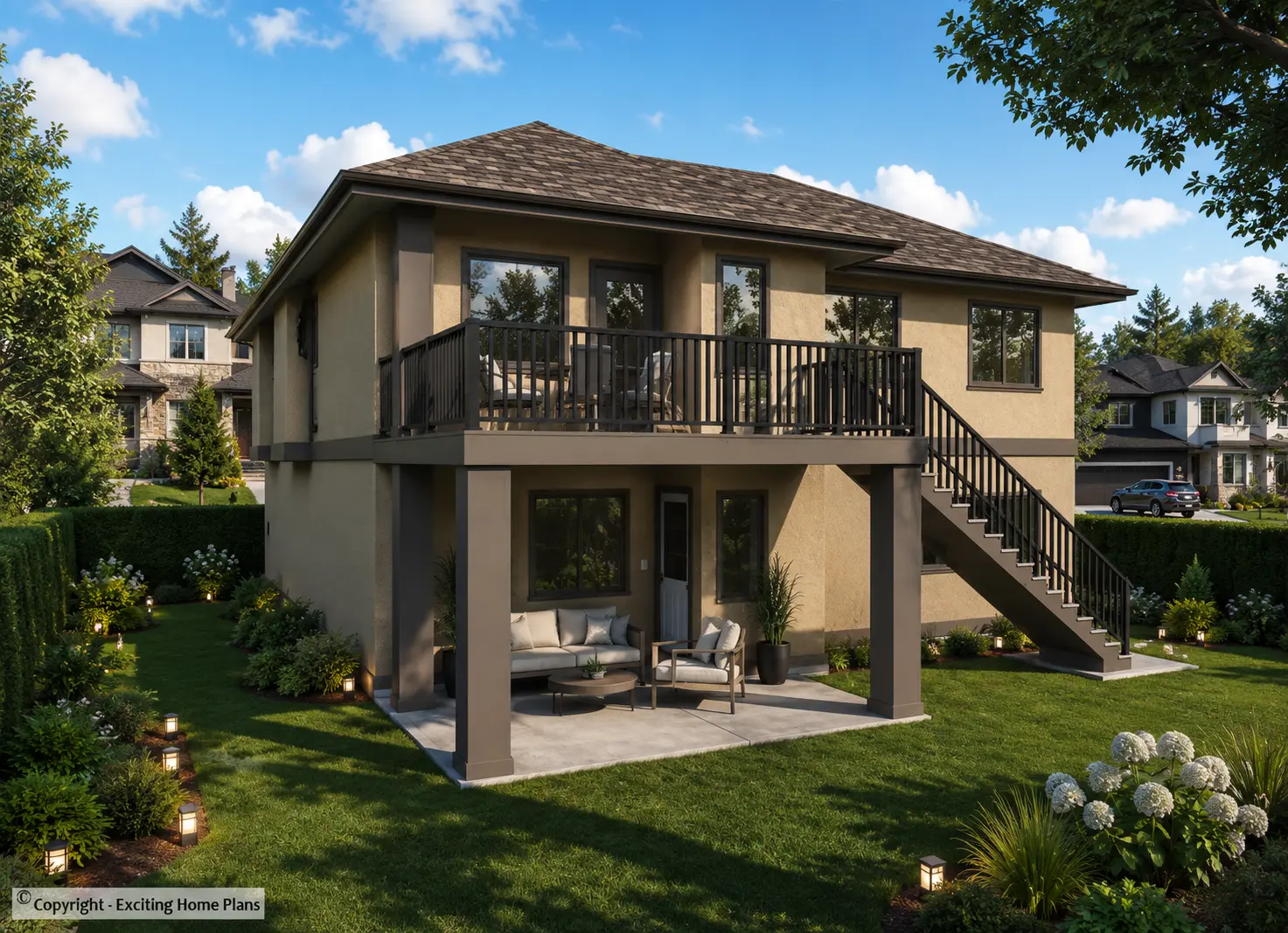 2-Story House Plan 2369 ft²: 5 Beds, Home Office, 4 Baths, Open Floor Plan, 2-Car Garage