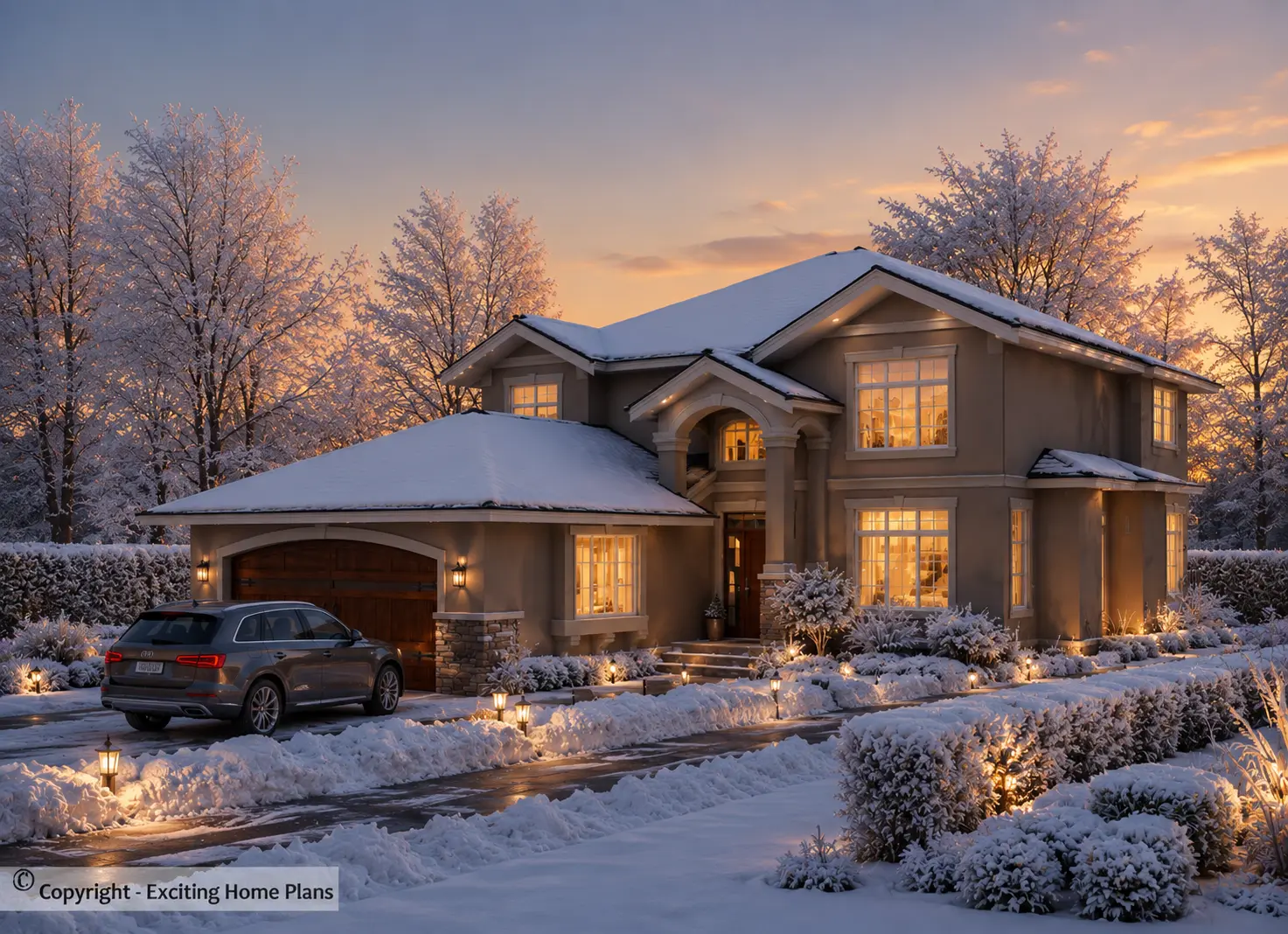 2-Story House Plan with Basement 2370 ft²: 5 Beds, 3.5 Baths, Open Floor Plan, 2-Car Garage