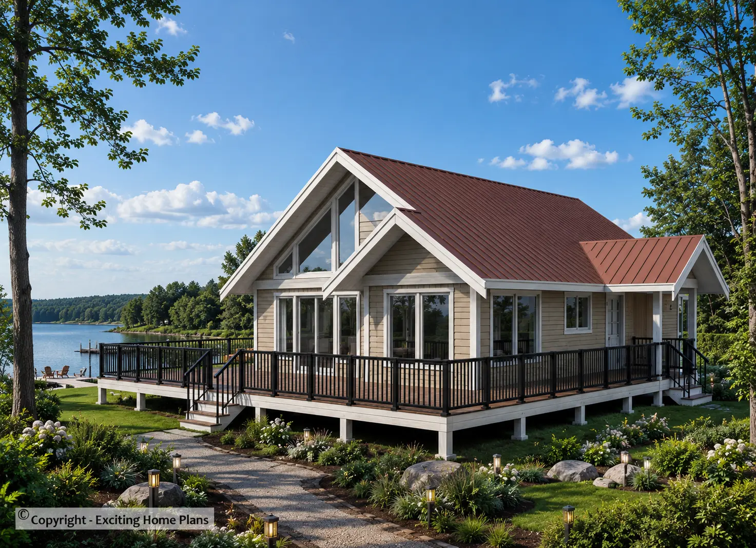 1-Story House Plan 975 ft²: 2 Beds, 1 Baths, Open Floor Plan, without Garage