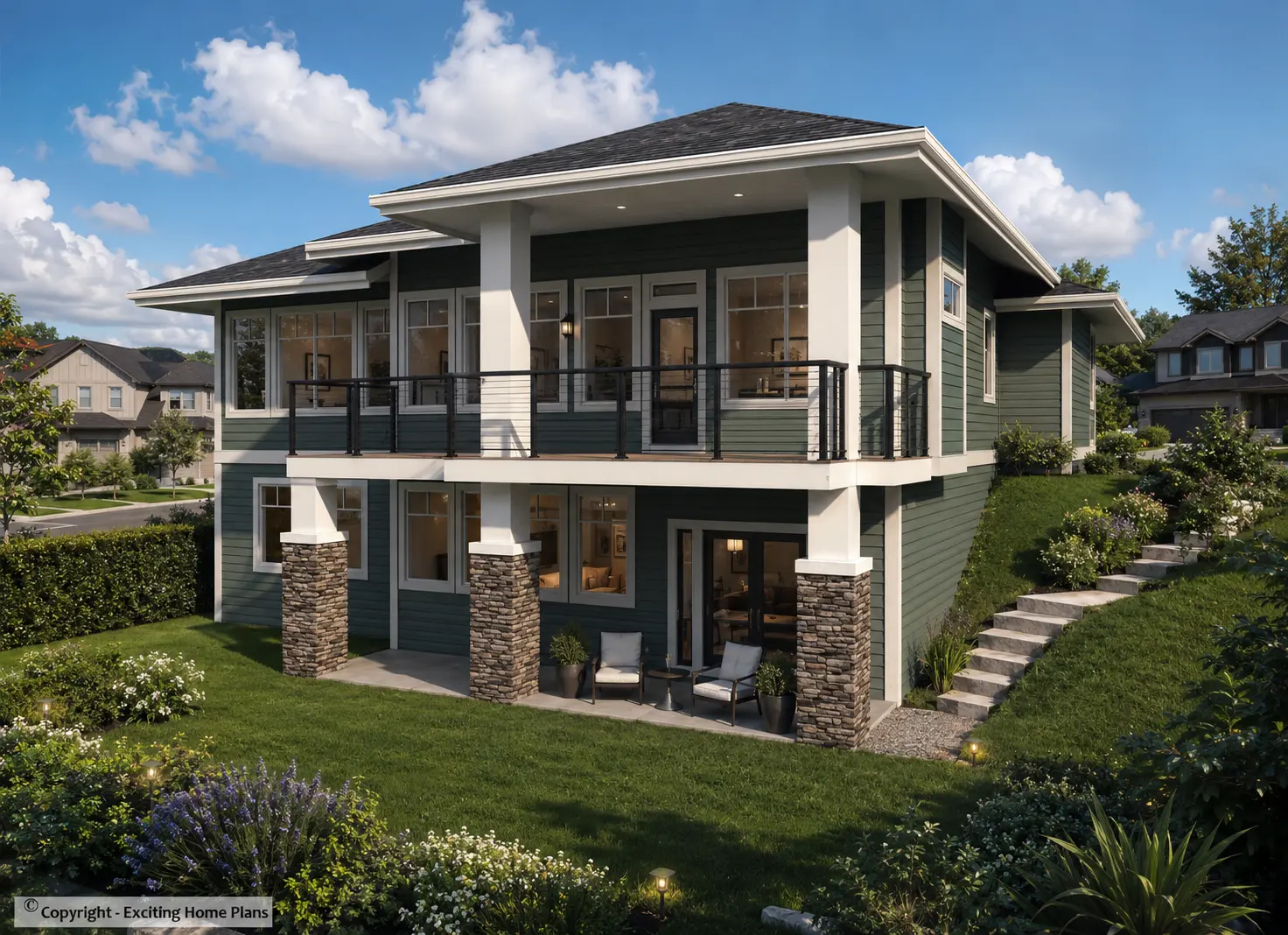 1-Story House Plan with Basement 1515 ft²: 4 Beds, 3 Baths, Open Floor Plan, 2-Car Garage