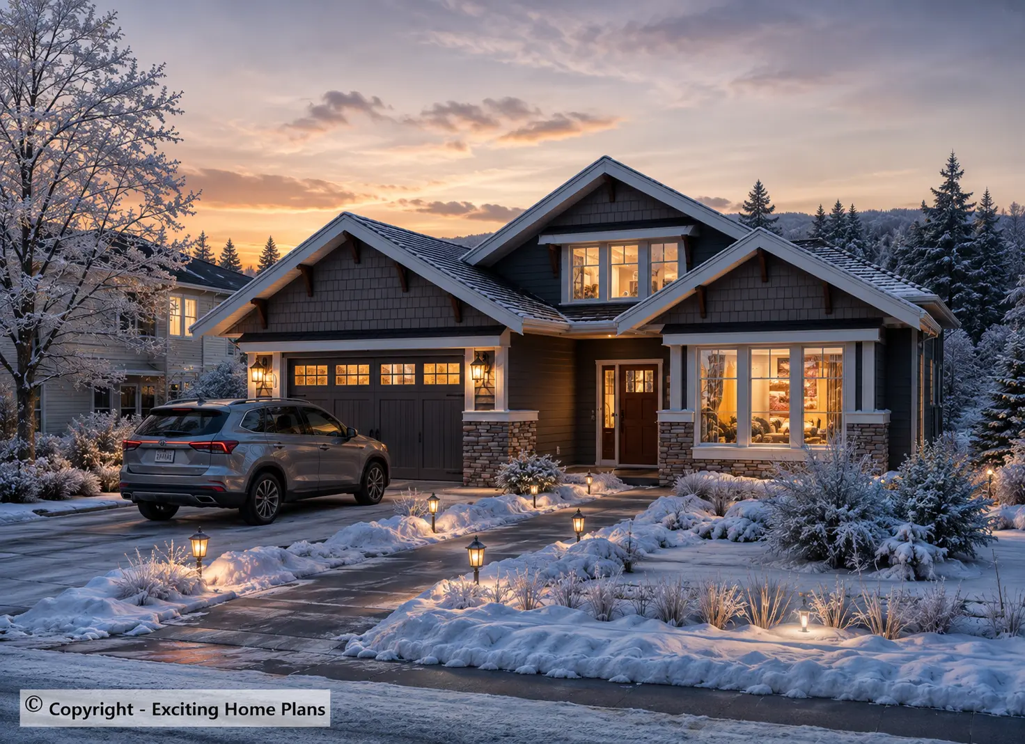 1-Story House Plan with Basement 1649 ft²: 4 Beds, 3 Baths, Open Floor Plan, 2-Car Garage