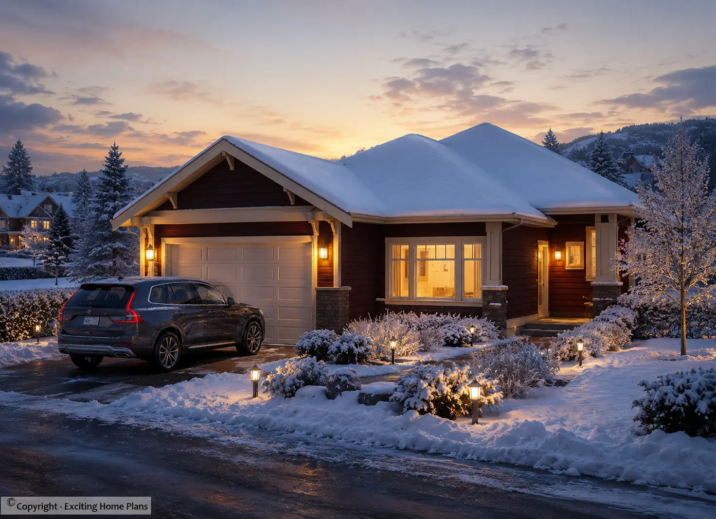 1-Story House Plan with Basement 1556 ft²: 5 Beds, 3 Baths, Open Floor Plan, 2-Car Garage