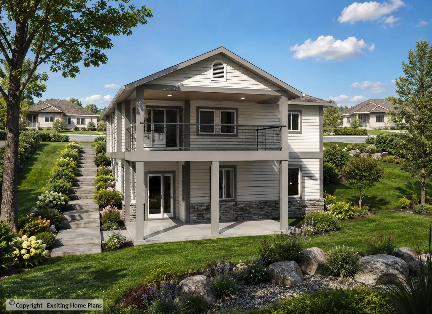 1-Story House Plan with Basement 1557 ft²: 4 Beds, Home Office, 2.5 Baths, Open Floor Plan, 2-Car Garage