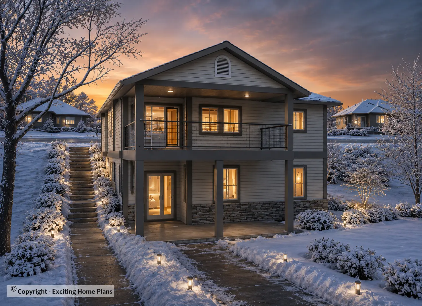 1-Story House Plan with Basement 1557 ft²: 4 Beds, Home Office, 2.5 Baths, Open Floor Plan, 2-Car Garage