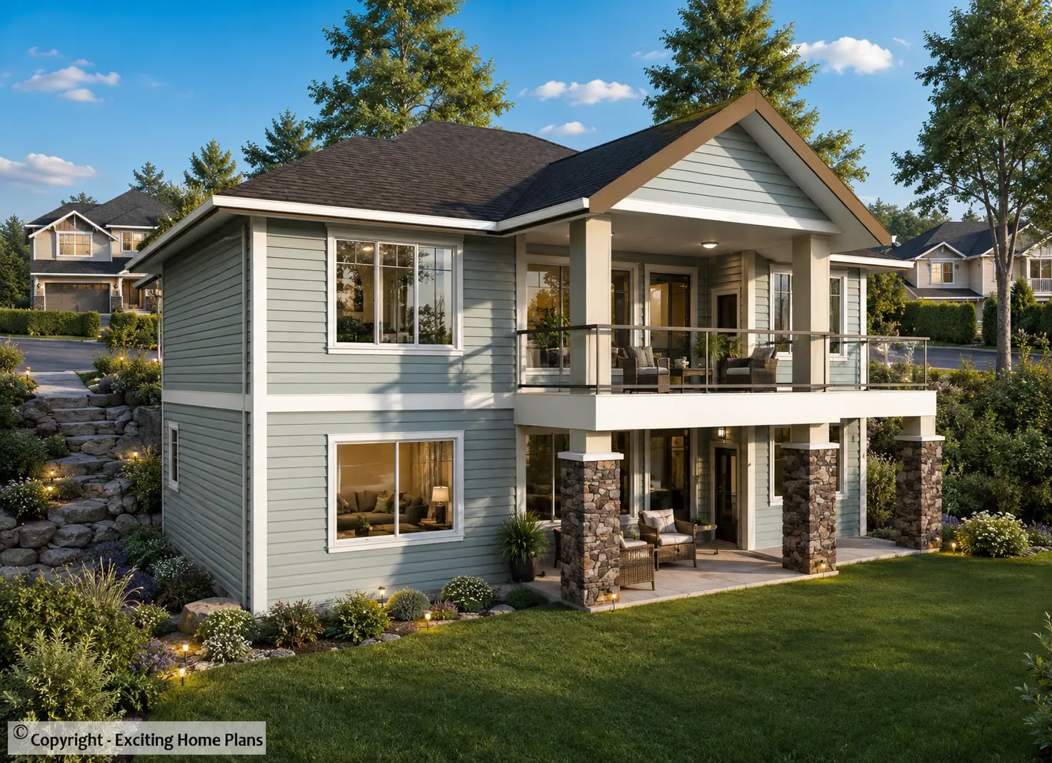 1-Story House Plan with Basement 1657 ft²: 3 Beds, Home Office, 2.5 Baths, Open Floor Plan, 2-Car Garage