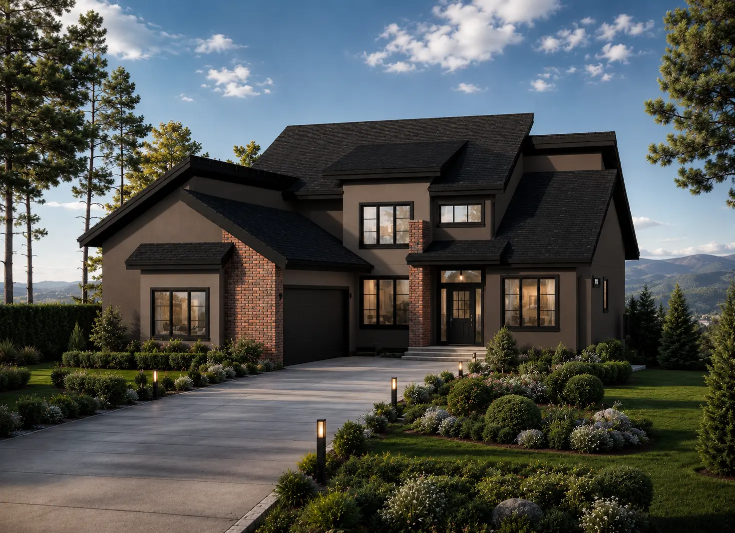 1.5-Story House Plan with Basement 2189 ft²: 4 Beds, Home Office, 3.5 Baths, Open Floor Plan, 2-Car Garage