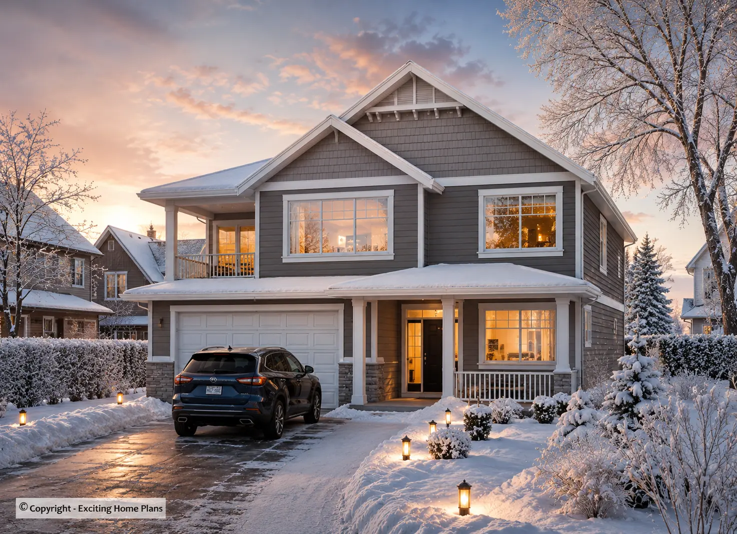 2-Story House Plan 2797 ft²: 5 Beds, 3 Baths, Open Floor Plan, 2-Car Garage