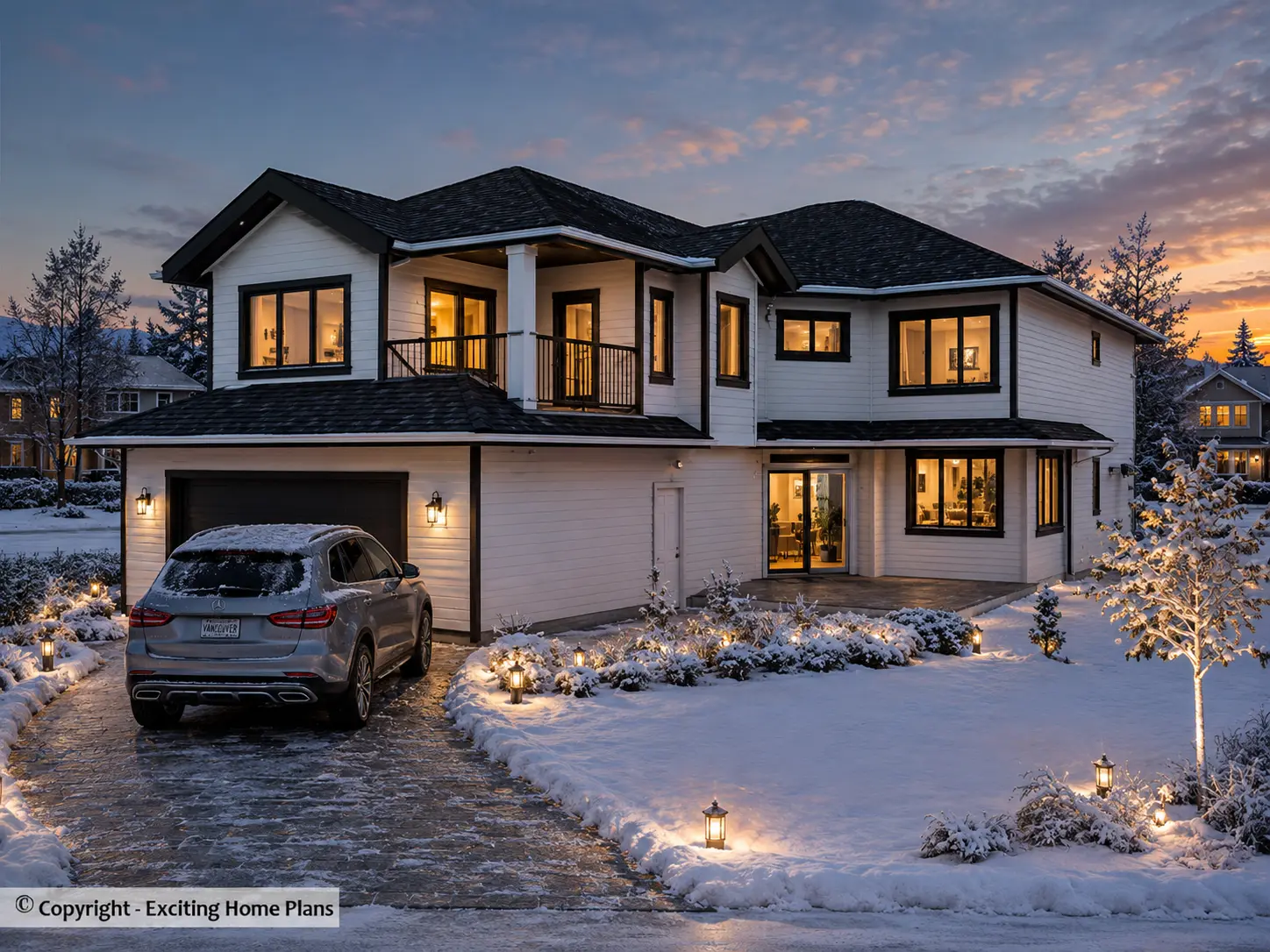 2-Story House Plan 3595 ft²: 6 Beds, Home Office, 4 Baths, Open Floor Plan, 2-Car Garage