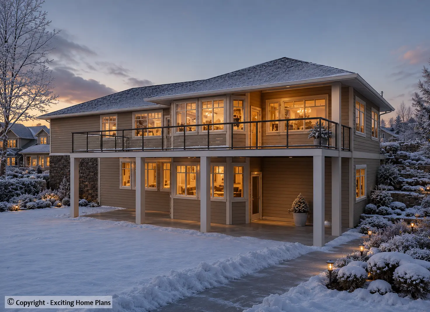 1-Story House Plan with Basement 1577 ft²: 3 Beds, Home Office, 2.5 Baths, Open Floor Plan, 2-Car Garage
